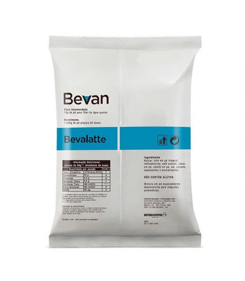 Leite em pó Solúvel Bevalatte 1kg Bevan